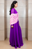 Ethereal Purple Cowled Gown