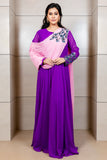 Ethereal Purple Cowled Gown