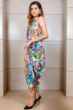 Printed Multi-Color Fitted Dress