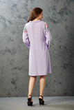 Effortless Mauve Bell Sleeve Dress