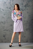 Effortless Mauve Bell Sleeve Dress