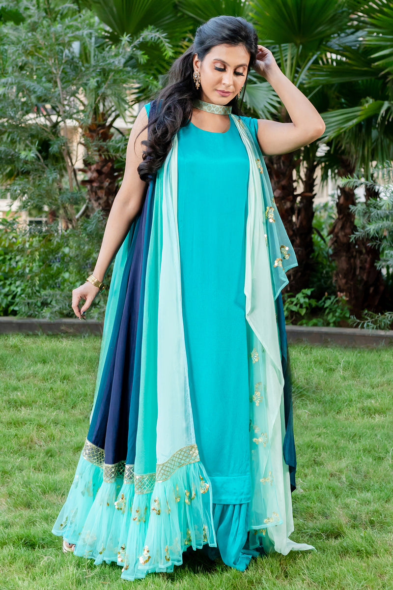 One-Sleeved Draped Dress