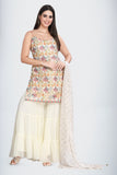 Classic White Sharara Set