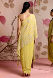 Sunlit Drape One-Shoulder Cape Set