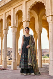 Noor Charcoal Anarkali Palazzo Set