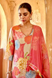 Burnt Orange Bloom Sharara Set