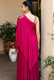 The Rosette Dhoti Skirt Cape Set