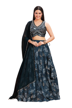 Midnight Blue Lehenga