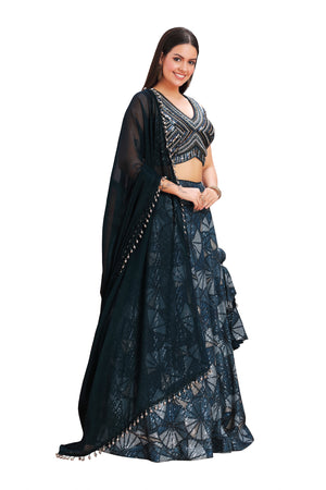 Midnight Blue Lehenga