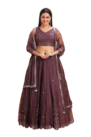 Purple Traditional Lehenga Set