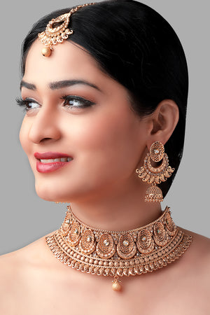 Golden Jhumki Set