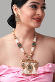 Pearls and Gold set with Meenakari