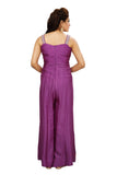 Stylish Purple Silk Jumpsuit