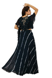 Royal midnight Blue top and Dhoti set