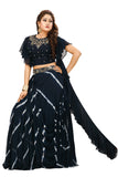 Royal midnight Blue top and Dhoti set