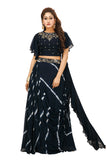 Royal midnight Blue top and Dhoti set