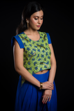 Blue Dhoti with Sequence Cape Top