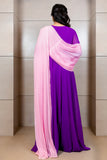 Ethereal Purple Cowled Gown