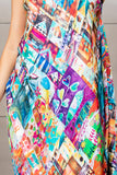 Printed Multi-Color Fitted Dress