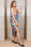 Printed Multi-Color Fitted Dress