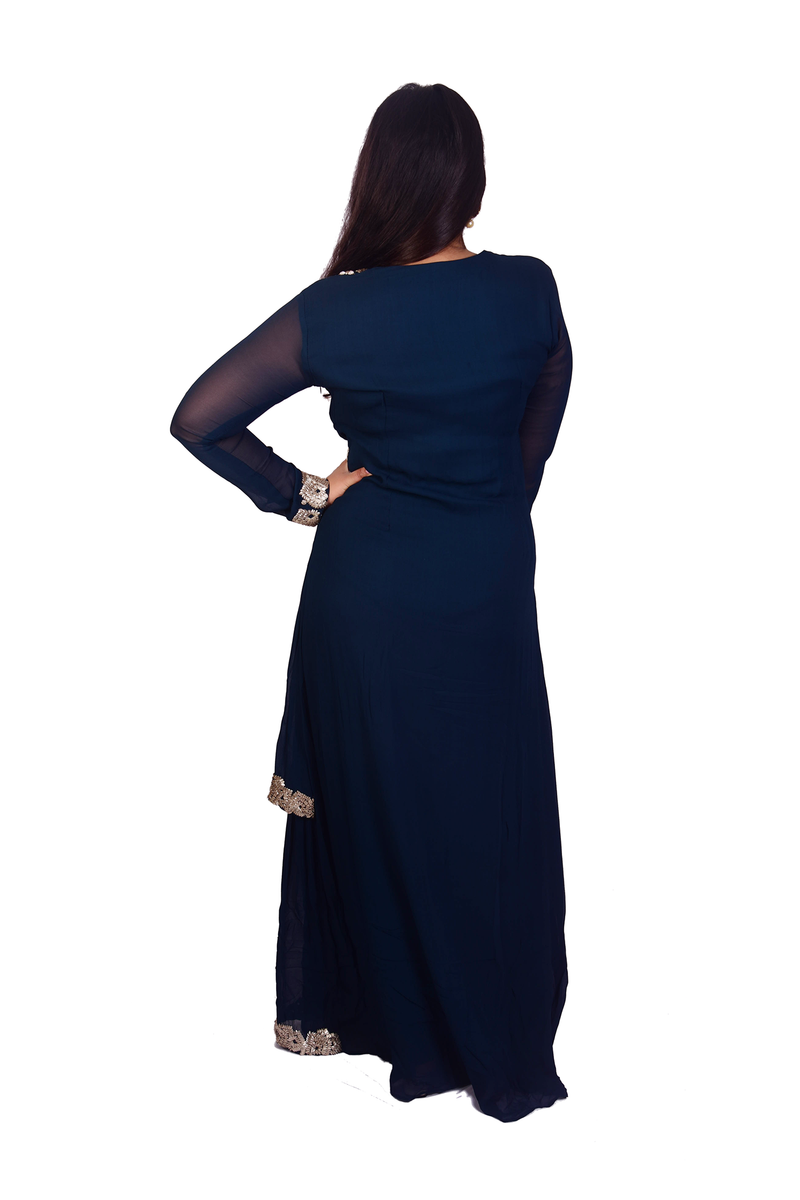 Structured Gown With Belt