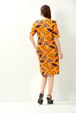Vibrant orange casual dress