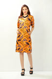 Vibrant orange casual dress