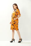 Vibrant orange casual dress
