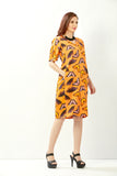 Vibrant orange casual dress