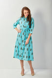 Aqua Blue Collared Dress