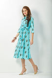 Aqua Blue Collared Dress