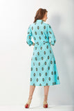 Aqua Blue Collared Dress