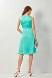 Evening Sea Green Satin Dress