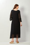 Black Georgette Sequin Dress