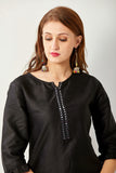 Black Cotton Kurta with Sharara