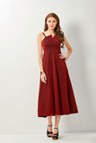 Red Shimmery Sleeveless Dress