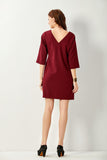 Maroon Scuba Dress