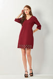 Maroon Scuba Dress