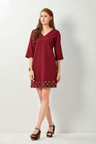 Maroon Scuba Dress