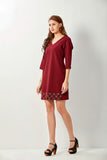 Maroon Scuba Dress