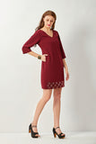 Maroon Scuba Dress