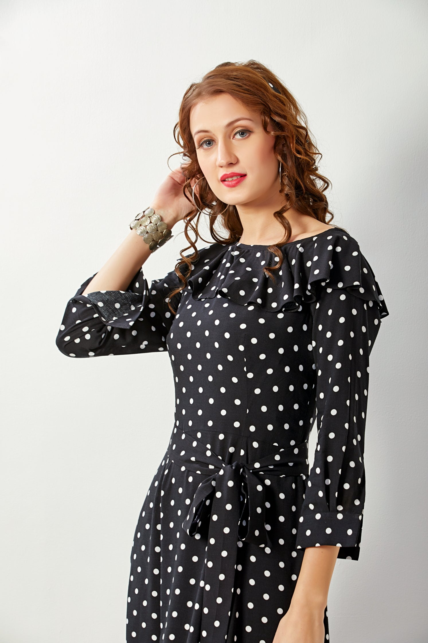 Flowy Polka Dot Dress Mehr By Pretty Flowy Polka Dot Dress Mehr By Pretty