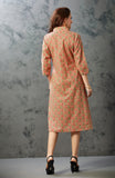Effortless Summer Pick Green & Maroon Front Box Pleat Dress