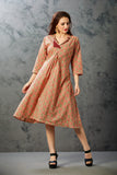 Effortless Summer Pick Green & Maroon Front Box Pleat Dress
