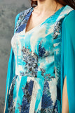 Printed Silk Pleated Dress with Jacket