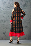 Mul Print Bell Sleeves Dress