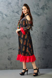 Mul Print Bell Sleeves Dress