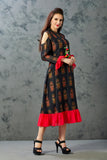 Mul Print Bell Sleeves Dress