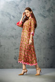 Elegant A-line Mix Print Dress