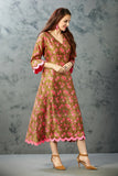Elegant A-line Mix Print Dress